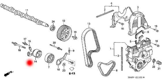 14510-PTO-004 14510PT0003 Tension Roller For HONDA ACCORD IV (CB)1.8